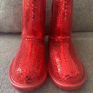 UGG Glittering Red Boots